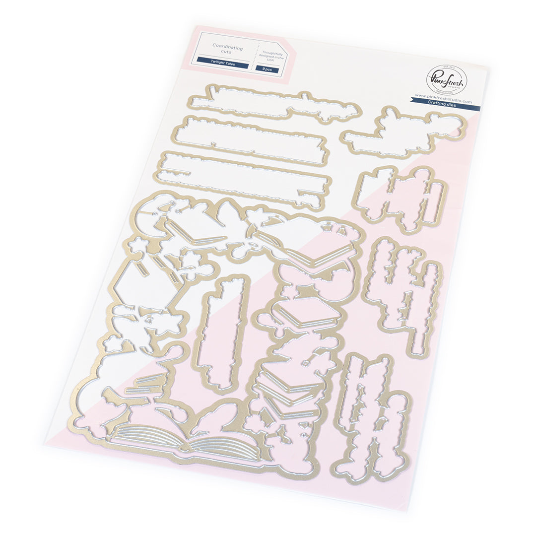 Pinkfresh Studio Twilight Tales Stamps Dies Stencils And Press Plates Bundle