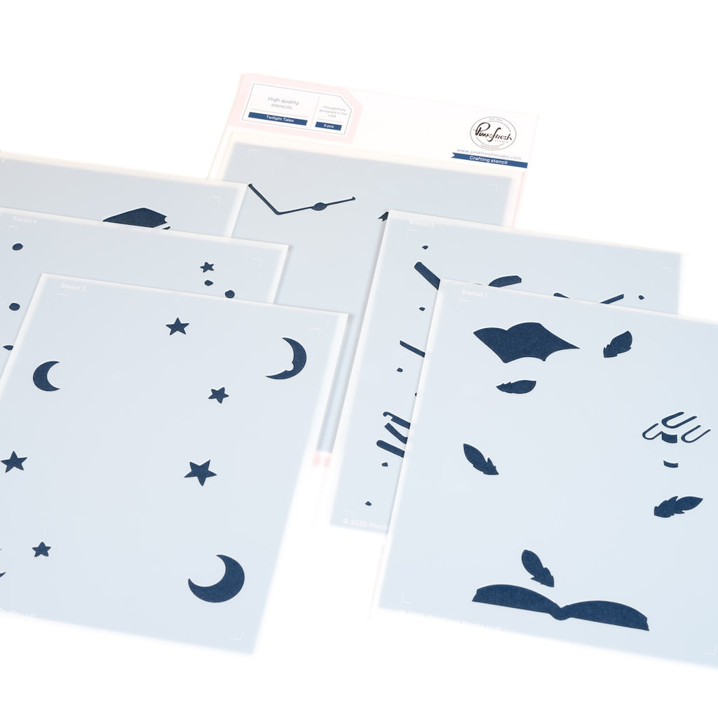 Pinkfresh Studio Twilight Tales Stamps Dies Stencils And Press Plates Bundle