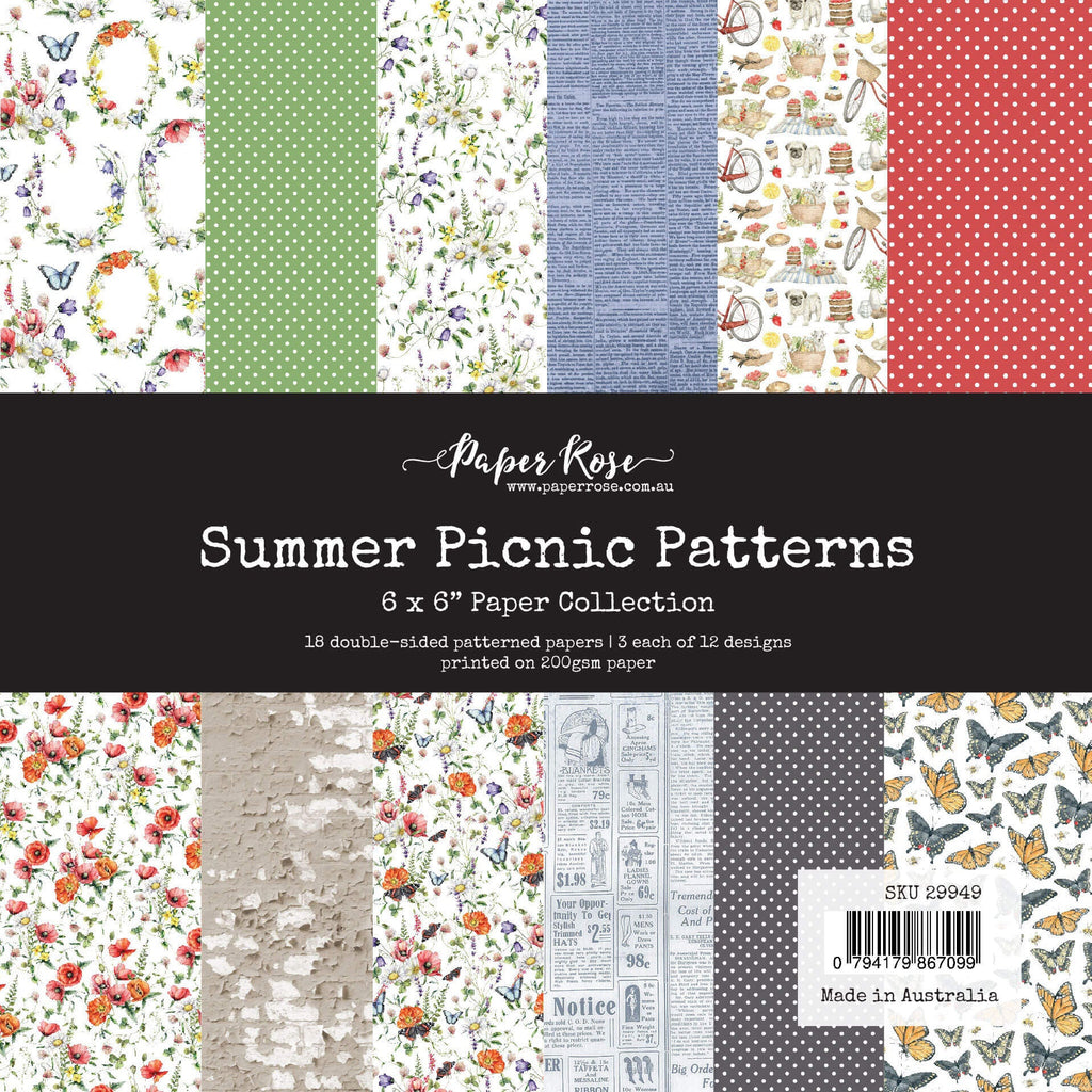 Paper Rose Summer Picnic Patterns 6x6 Paper 29949