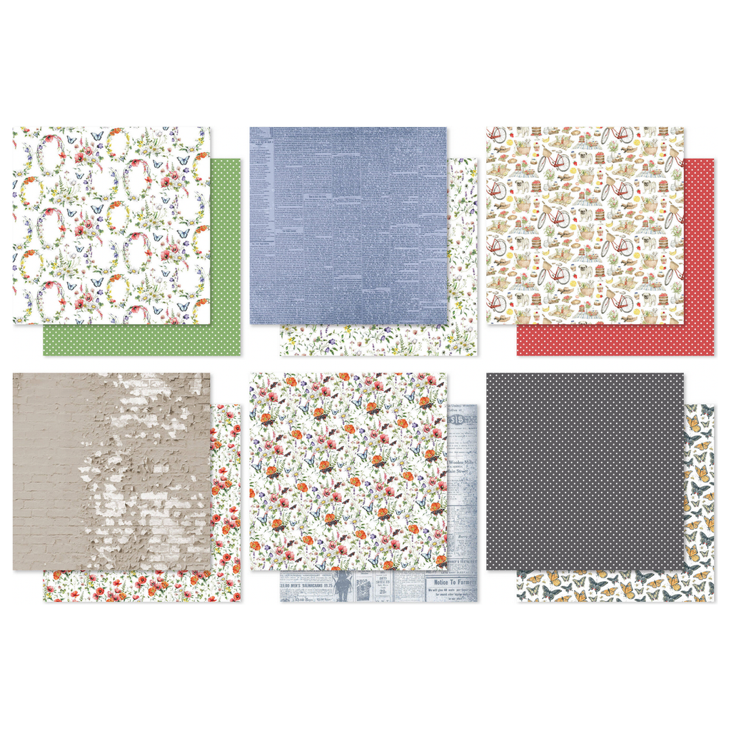 Paper Rose Summer Picnic Patterns 6x6 Paper 29949 page views