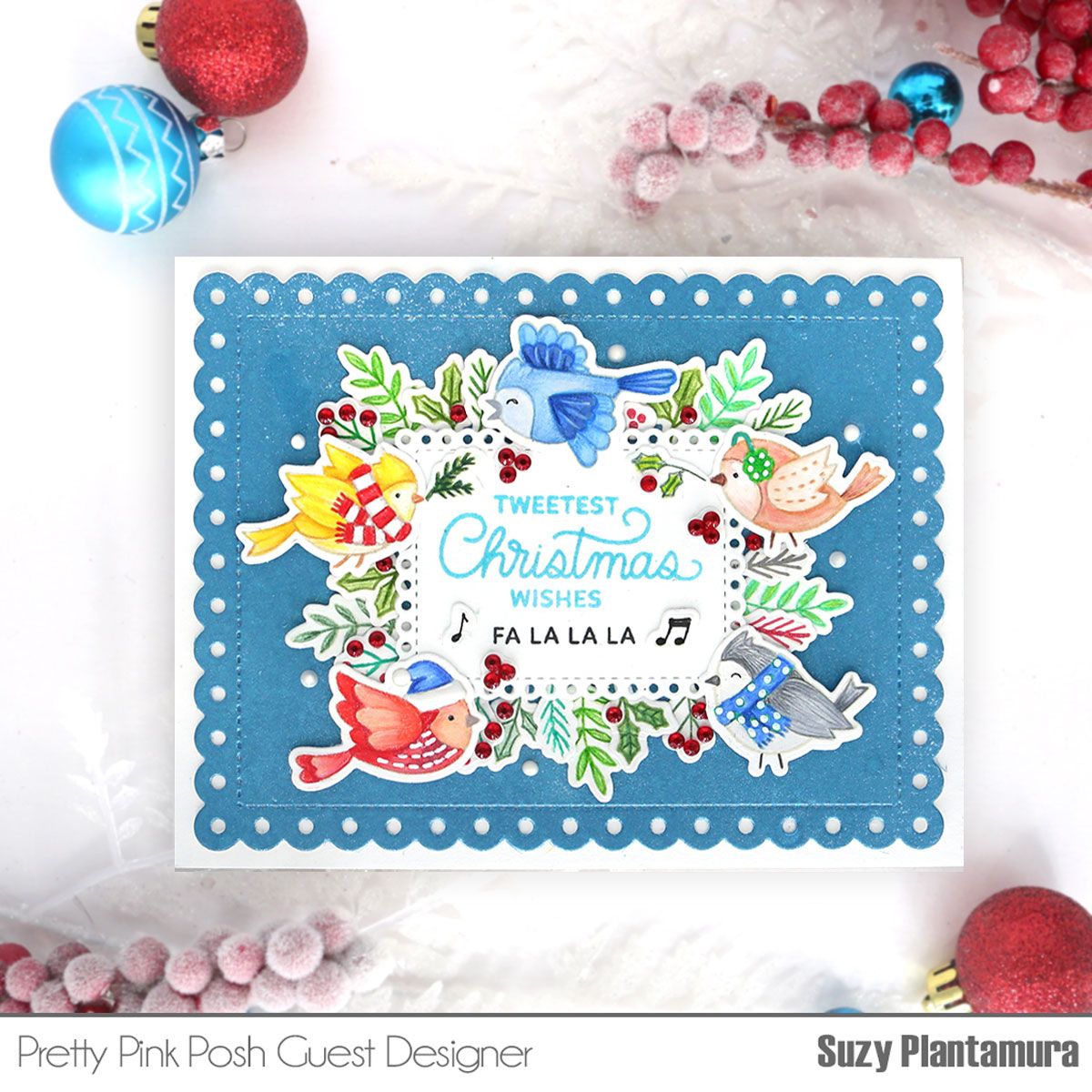 Pretty Pink Posh Eyelet Rectangles Dies christmas wishes