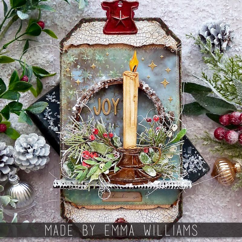 Tim Holtz Sizzix Festive Gatherings Thinlits Dies 666333 candlelight