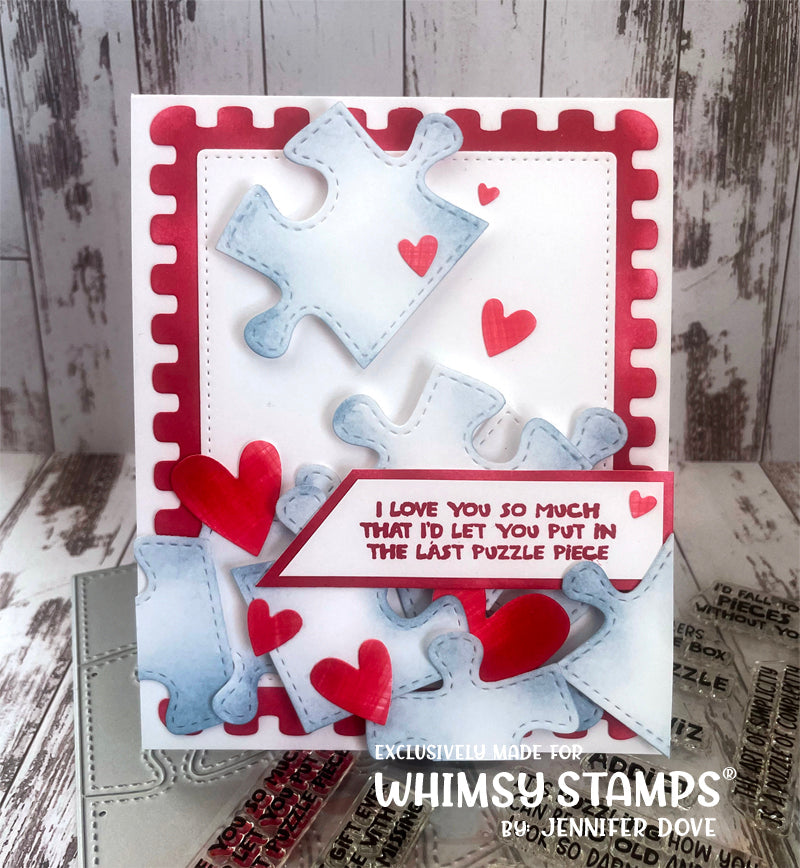 Whimsy Stamps Puzzle Pieces Die wsd258 last piece