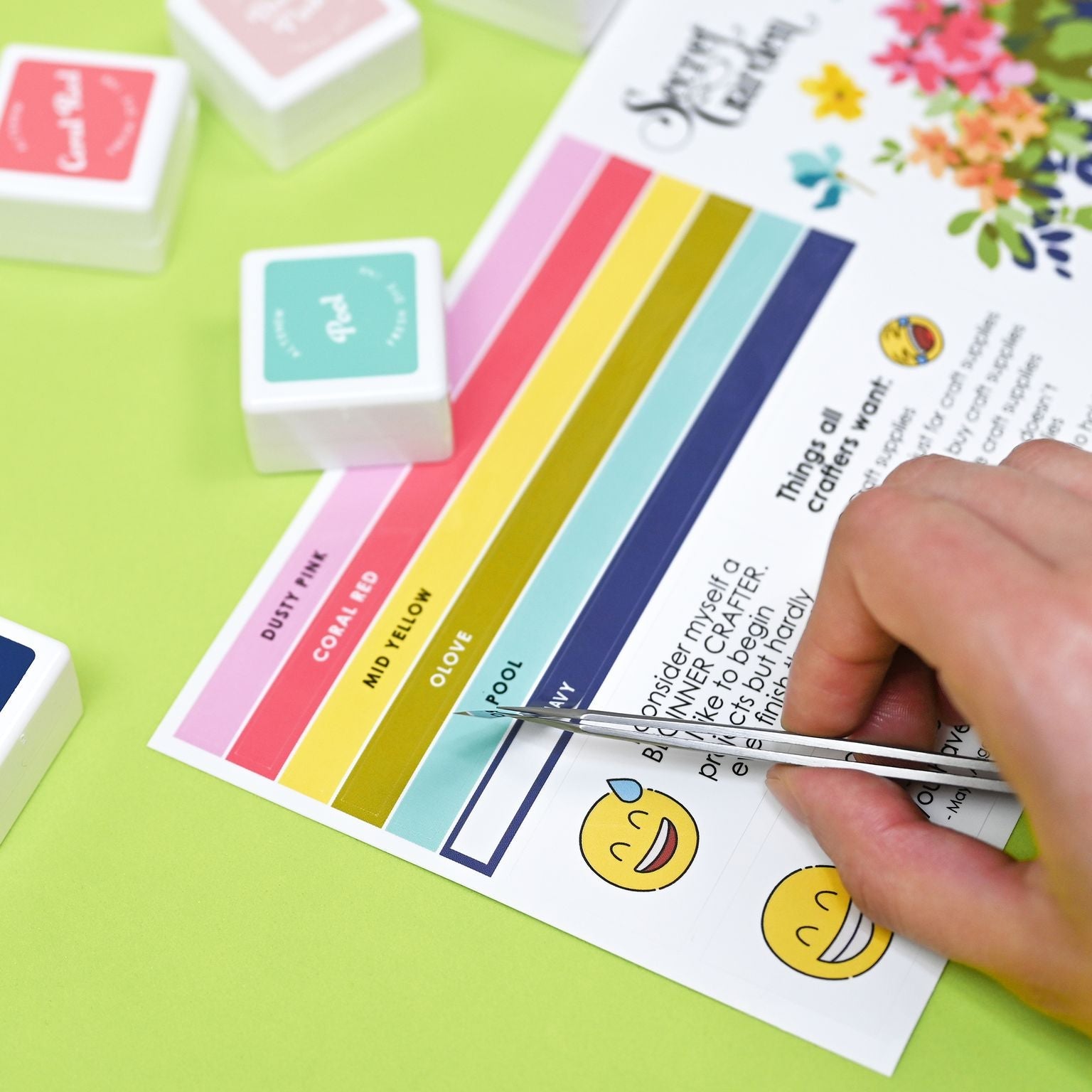 Altenew Mini Ink Cubes Label Set Deco Garden alt7985 stickers