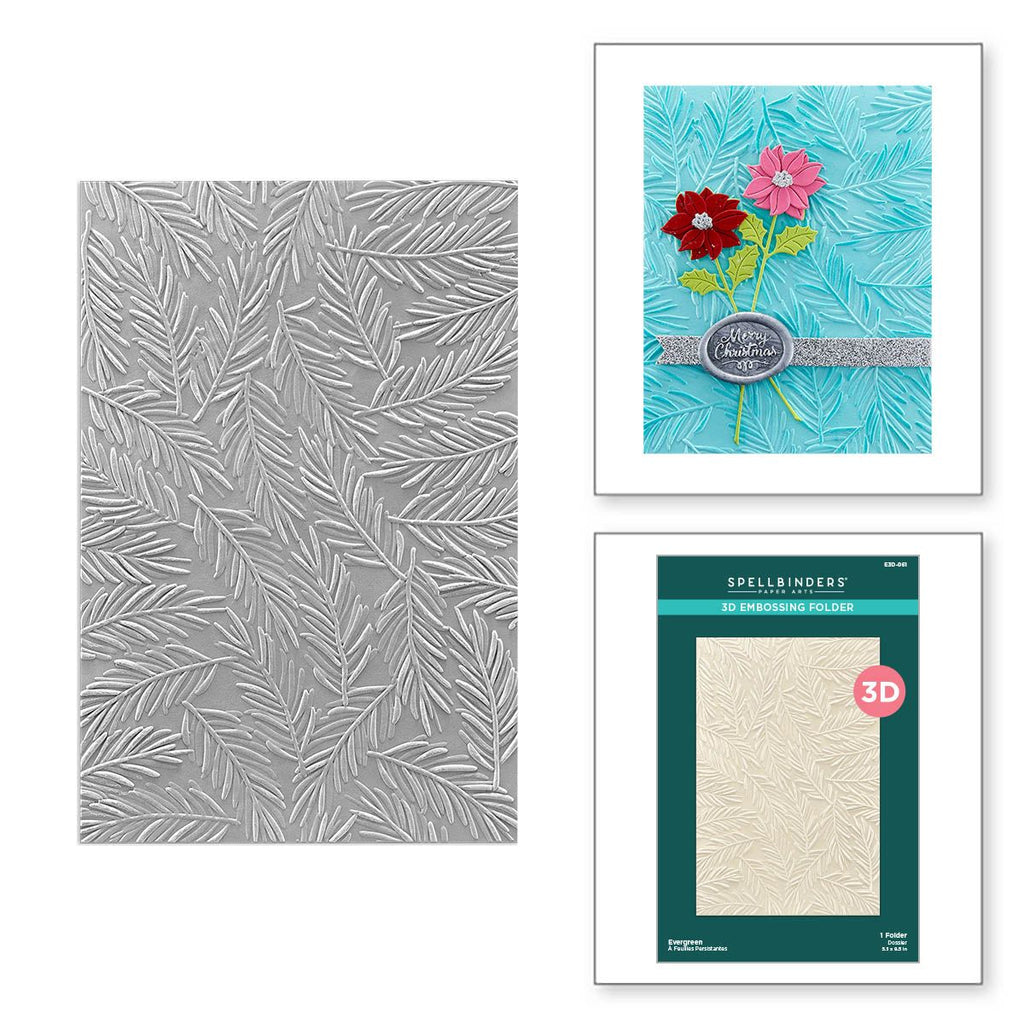 e3d-061 Spellbinders Evergreen 3D Embossing Folder product image