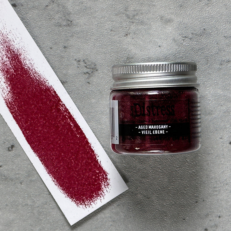 Tim Holtz Distress Embossing Glaze Aged Mahogany Ranger tde79132 Color Swatch | color-code:ALT01