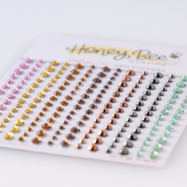 Honey Bee Vintage Love Gem Stickers hbgs-046 Alternate View