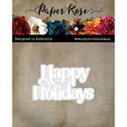 Paper Rose Happy Holidays Dies 30198