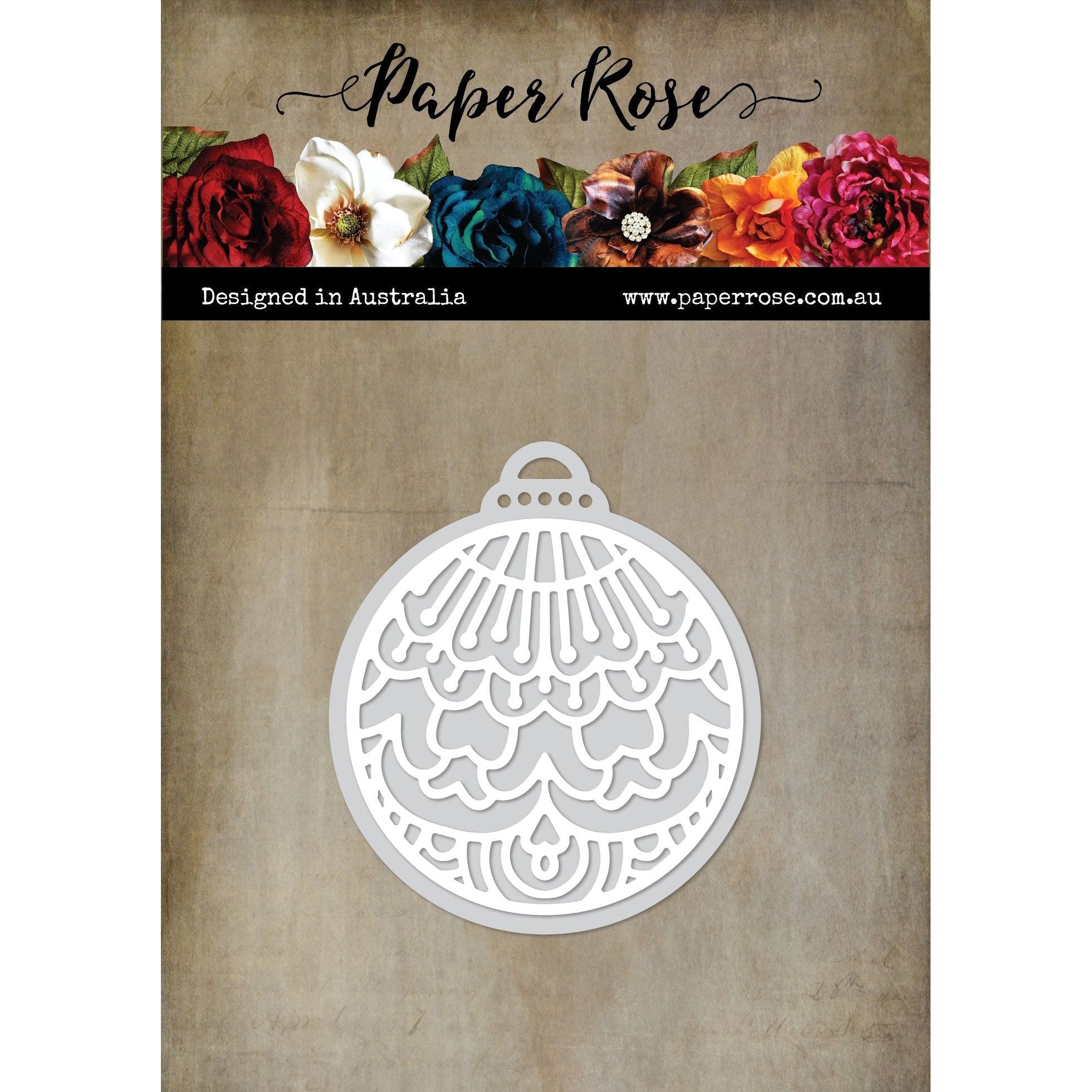 Paper Rose Layering Ornate Bauble 1 Dies 30240