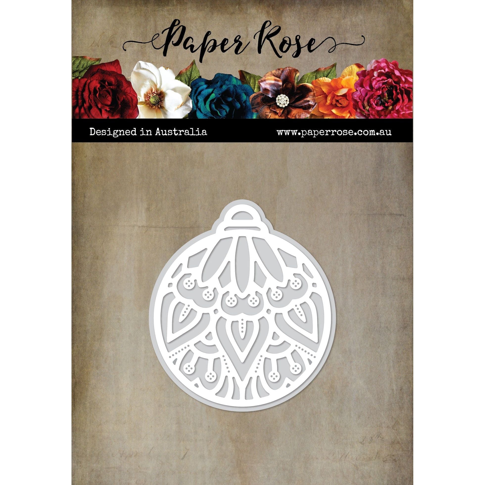 Paper Rose Layering Ornate Bauble 2 Dies 30243