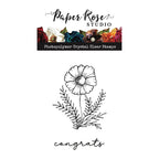 Paper Rose Sketched Flower 2 Clear Stamps 30267