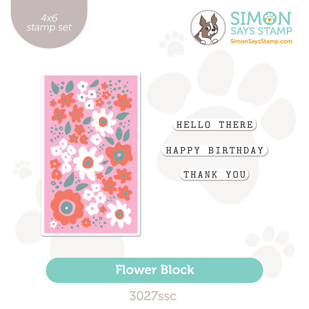 Simon Says Clear Stamps Flower Block 3027ssc Be Bold