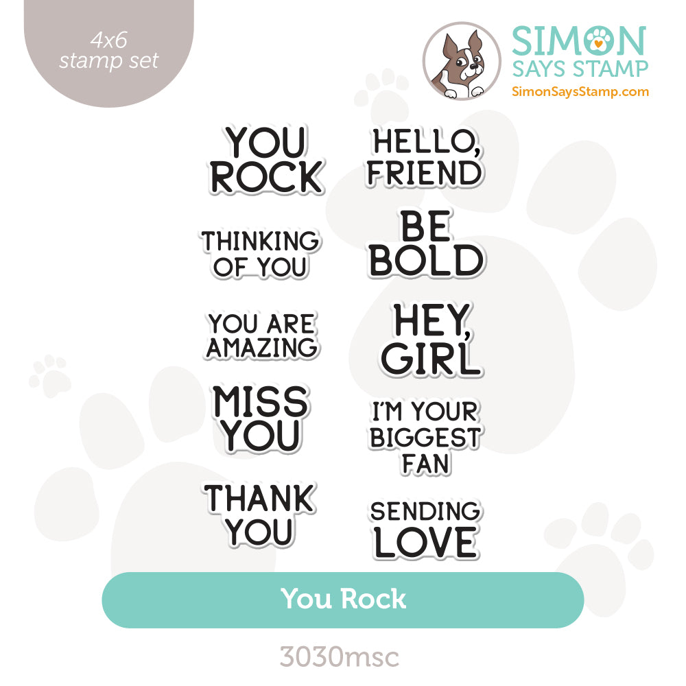 Simon Says Clear Stamps You Rock 3030msc Be Bold