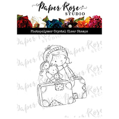 Paper Rose Teddy Travels Stamp