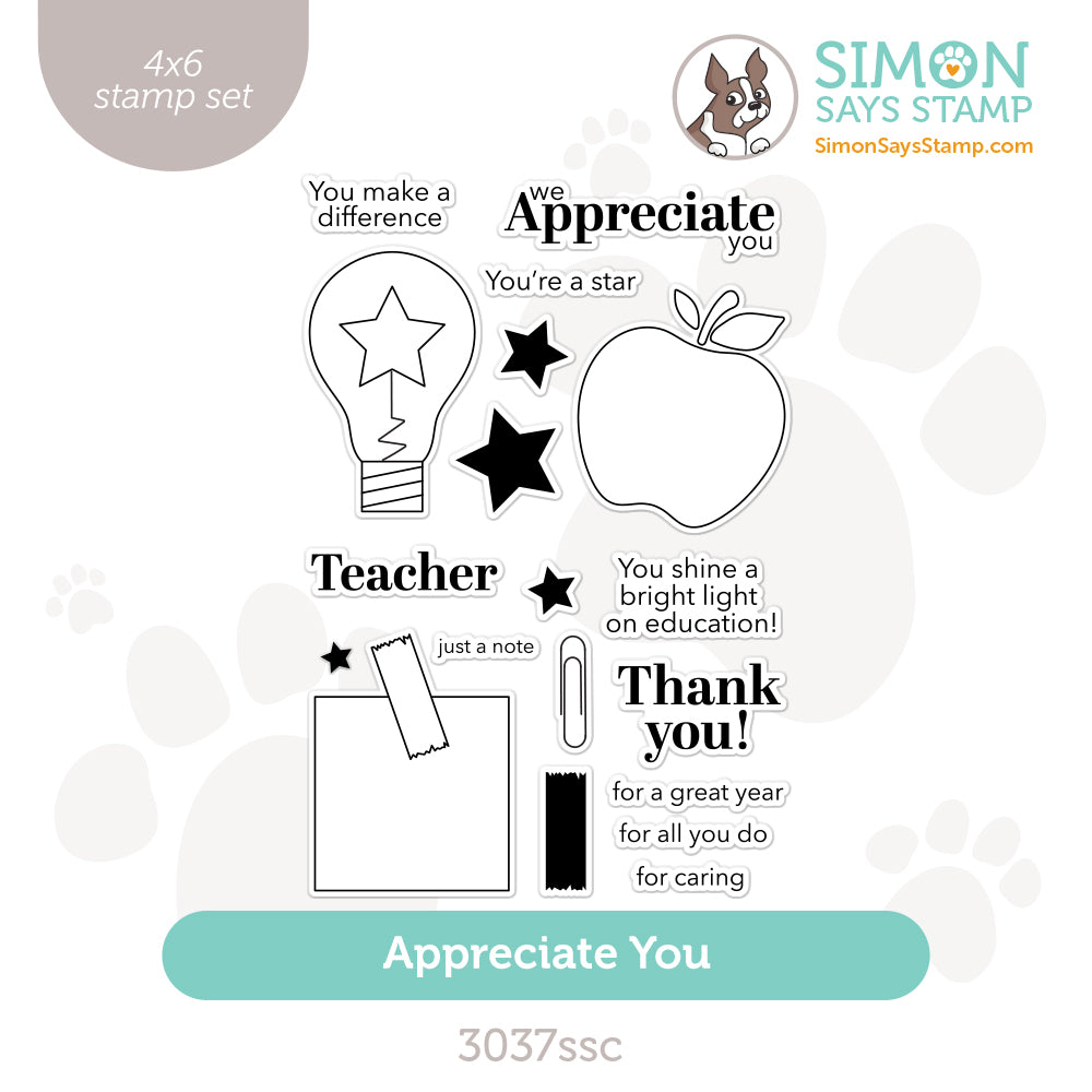 Simon Says Clear Stamps Appreciate You 3037ssc Celebrate