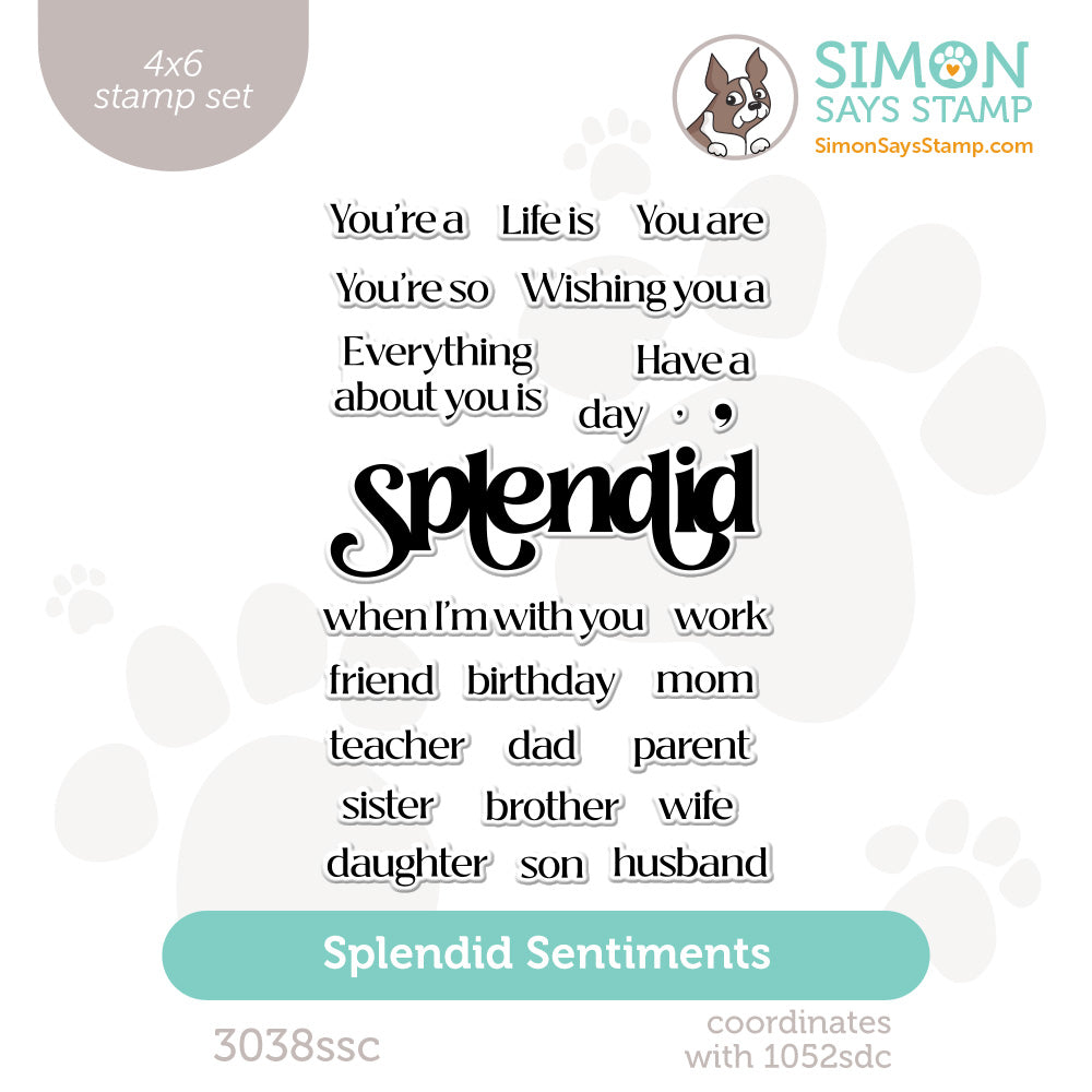 Simon Says Clear Stamps Splendid Sentiments 3038ssc Be Bold