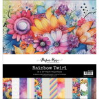 Paper Rose Rainbow Twirl 12x12 Paper 30429
