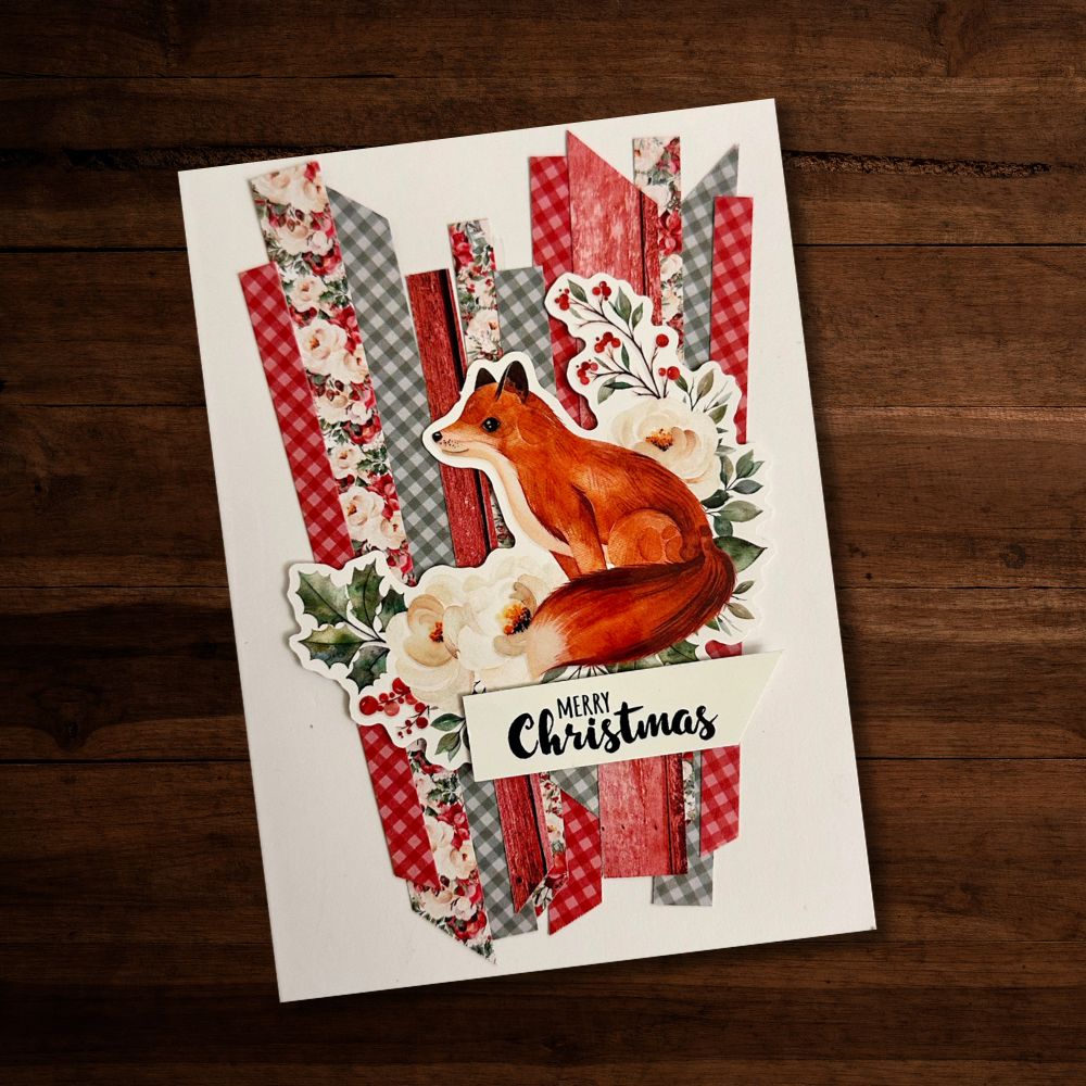 Paper Rose Merry Little Christmas Embossed Die Cuts 30456 merry card