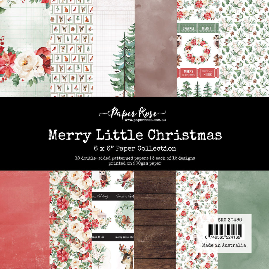 Paper Wishes  Joyful Christmas 6x6 Patterned Cardstock