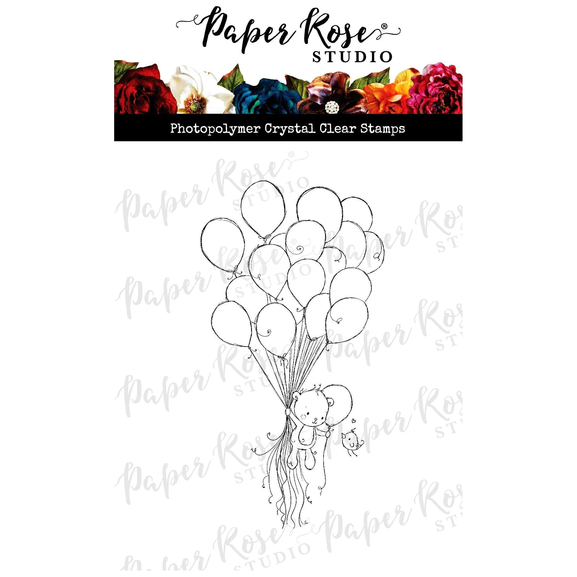 Paper Rose Teddy's Balloons Stamp Paper Rose Teddy's Balloons Stamp