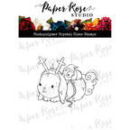 Paper Rose Bunny & Guinea Reindeer Ride Clear Stamp 30705