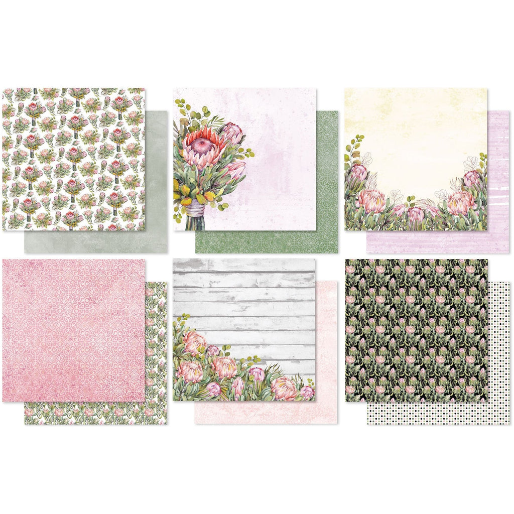 Paper Rose Blooming Proteas 6x6 Paper 30816 sheets
