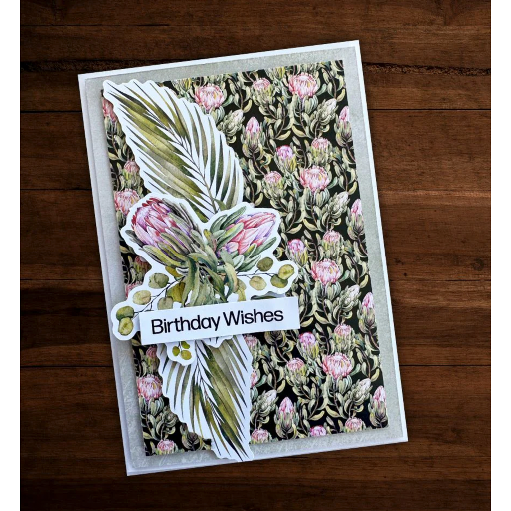 Paper Rose Blooming Proteas 6x6 Paper 30816 floral birthday wishes