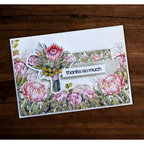 Paper Rose Blooming Proteas 6x6 Paper 30816 floral thanks