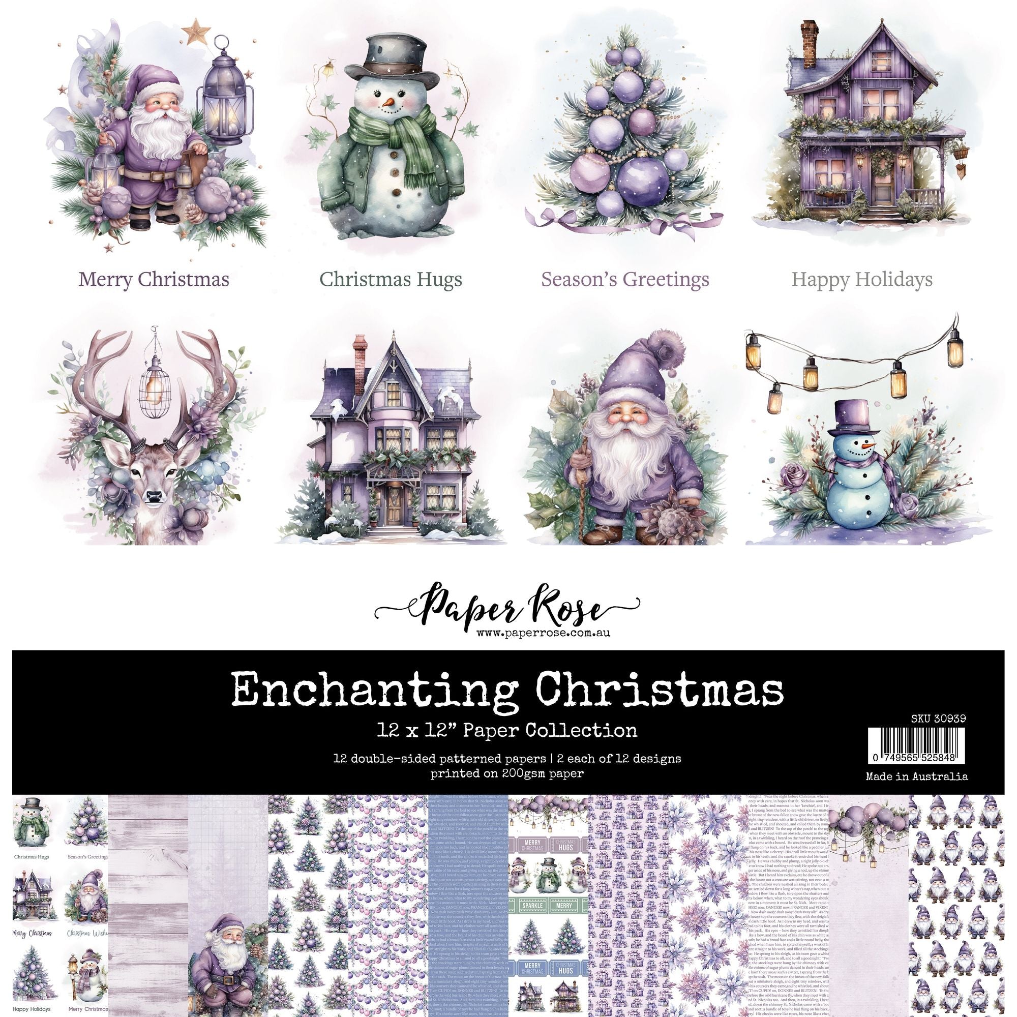 Paper Rose Enchanting Christmas 12 x 12 Paper 30939
