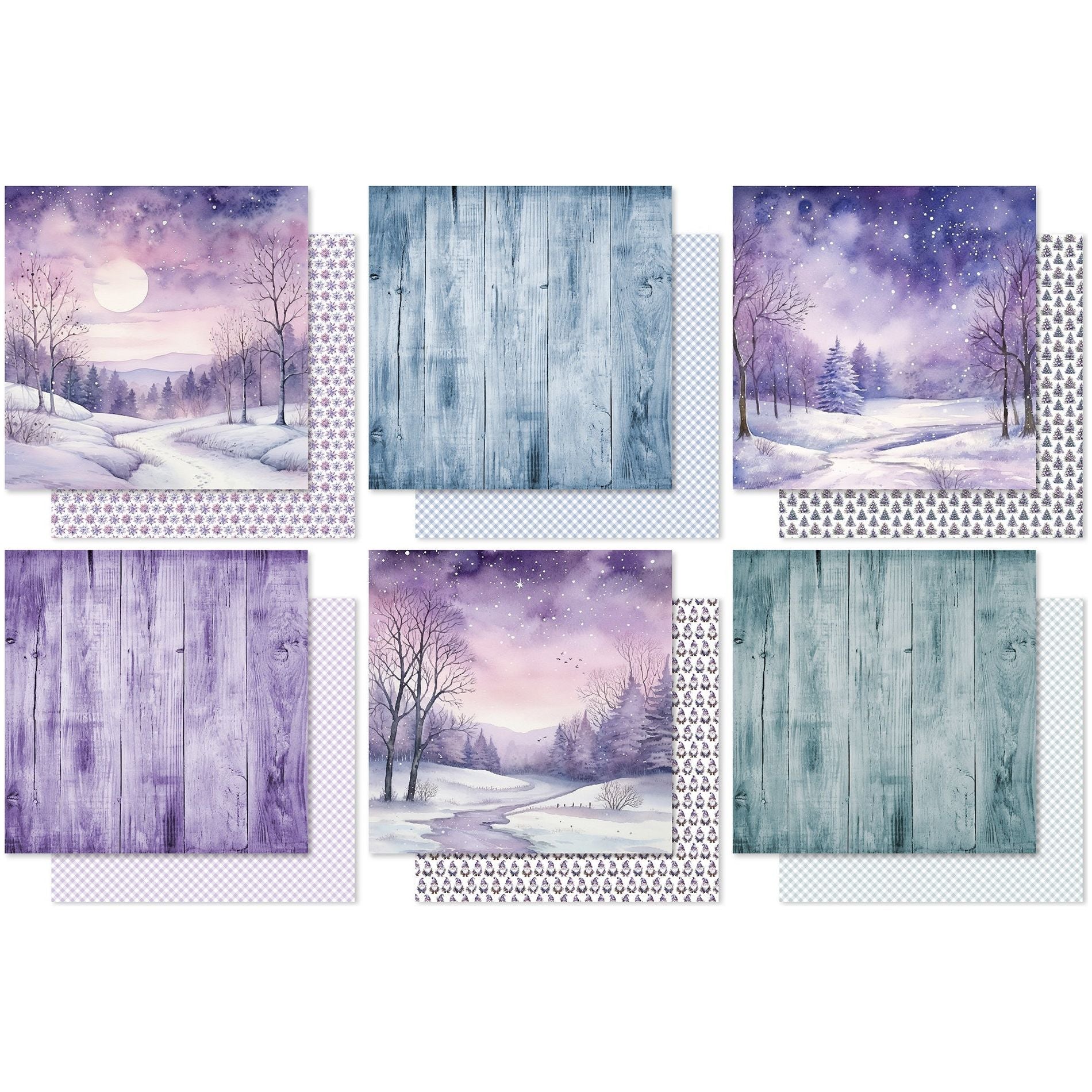 Paper Rose Enchanting Christmas Basics 12x12 Paper 30962 pages