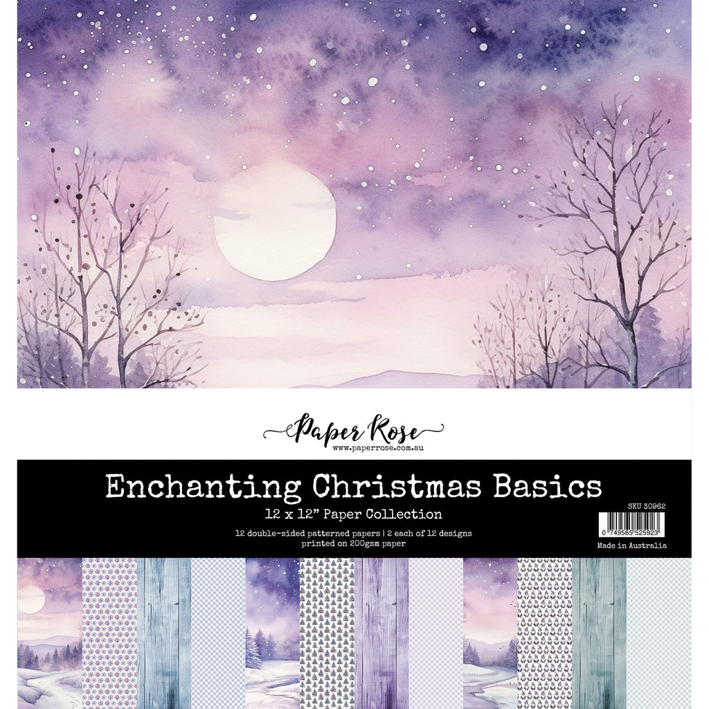 Paper Rose Enchanting Christmas Basics 12x12 Paper 30962