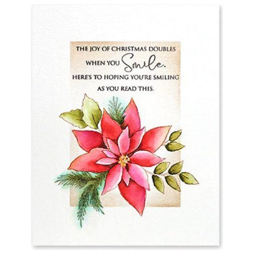Penny Black Clear Stamps Floral Festivities 31-008 christmas card