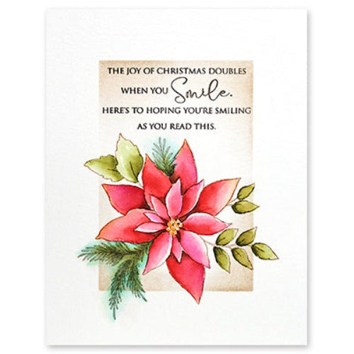 Penny Black Clear Stamps Floral Festivities 31-008 christmas card