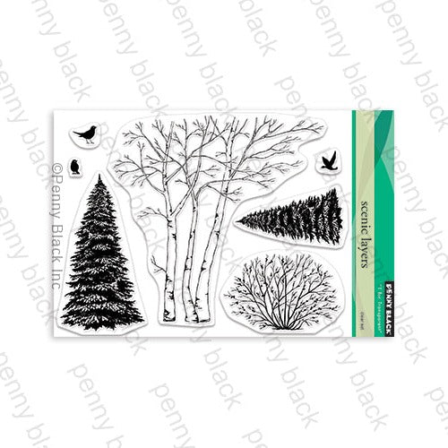 Penny Black Clear Stamps Scenic Layers 31-018