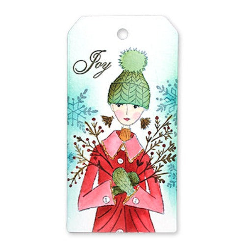 Penny Black Clear Stamps Snow Bouquet 31-020 tag