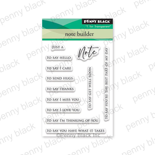 Penny Black Clear Stamps Note Builder 31-046