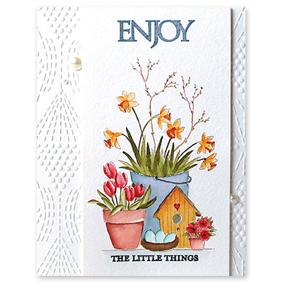 Penny Black Clear Stamps Scent of Spring 31-049 birdhouse