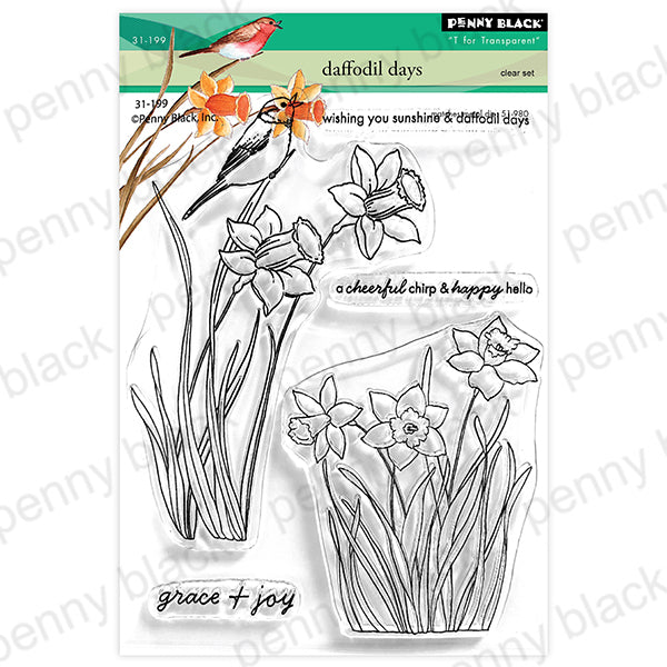 Penny Black Daffodil Days Clear Stamp and Die Set