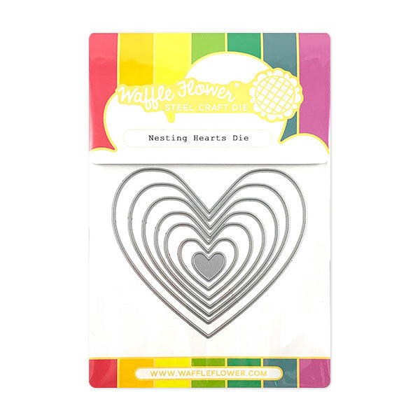 Waffle Flower Nesting Hearts Dies 310285