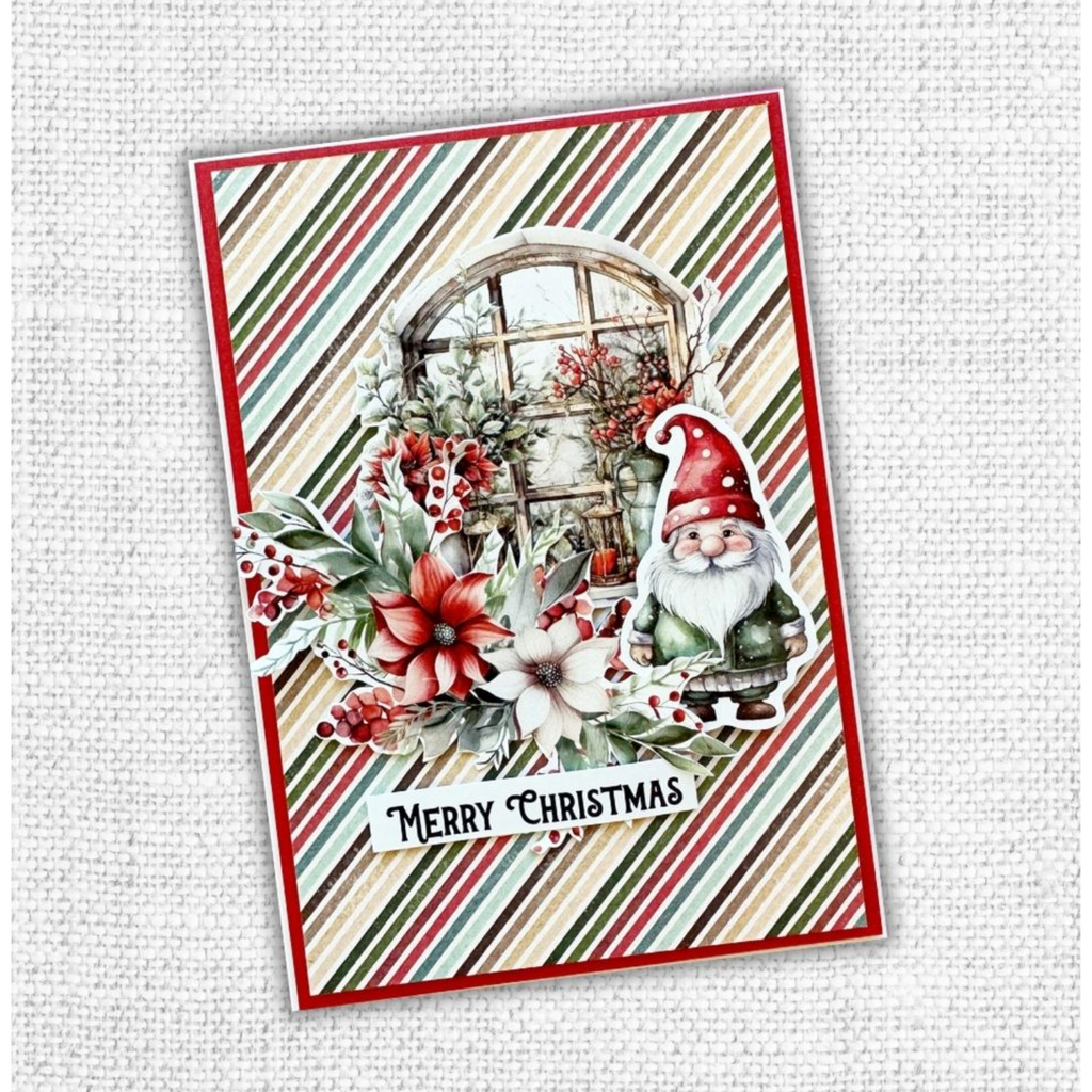 Paper Rose Christmas Gnomes Die Cuts 31082 merry christmas