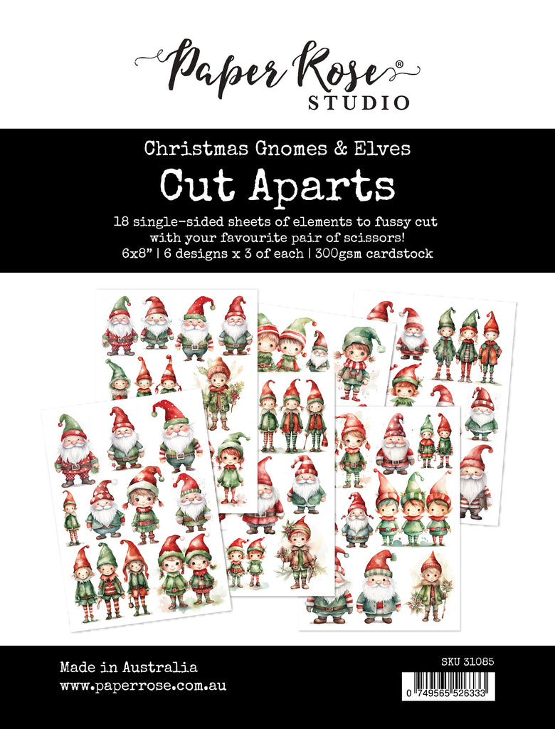 Paper Rose Christmas Gnomes And Elves Cut Aparts 31085