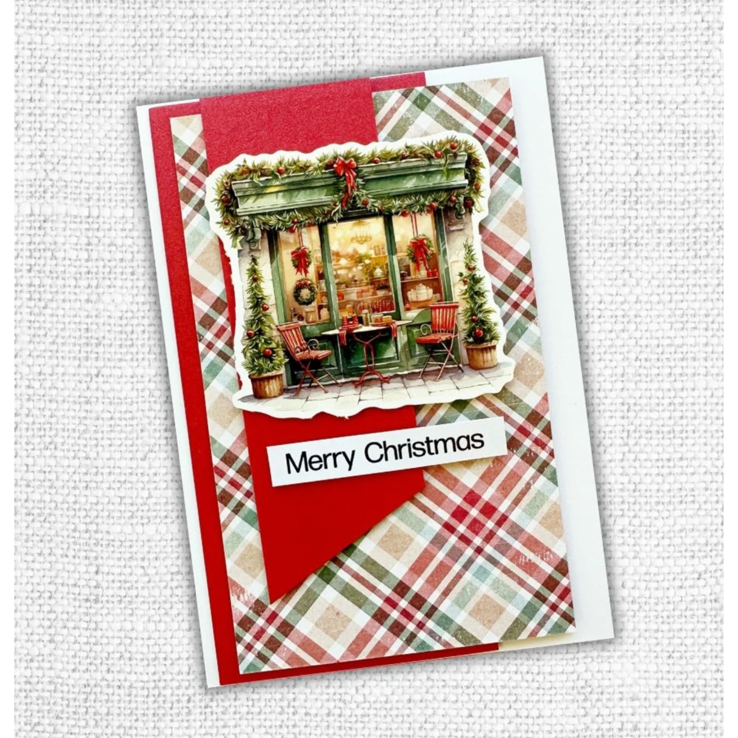 Paper Rose Christmas Shops Embossed Die Cuts 31088 merry christmas