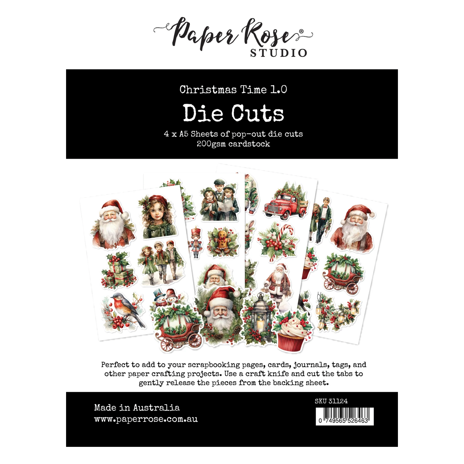 Paper Rose Christmas Time Die Cuts 1.0 31124