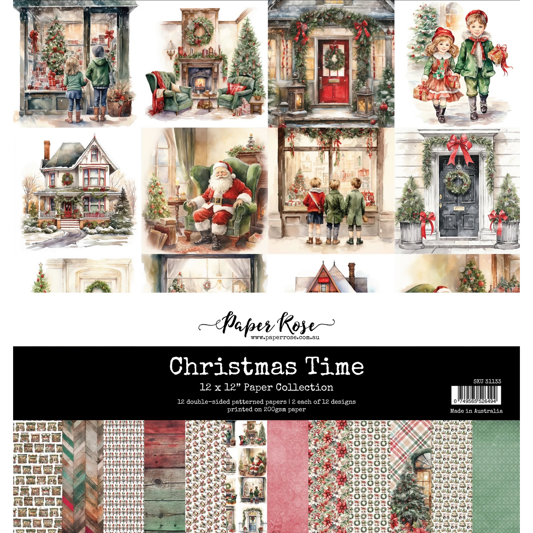 Paper Rose Christmas Time 12x12 Paper 31133