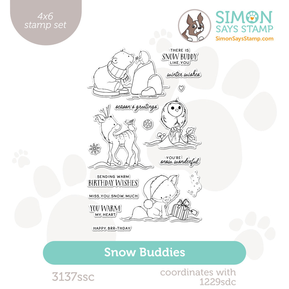 Simon Says Clear Stamps Snow Buddies 3137ssc Festive Fun