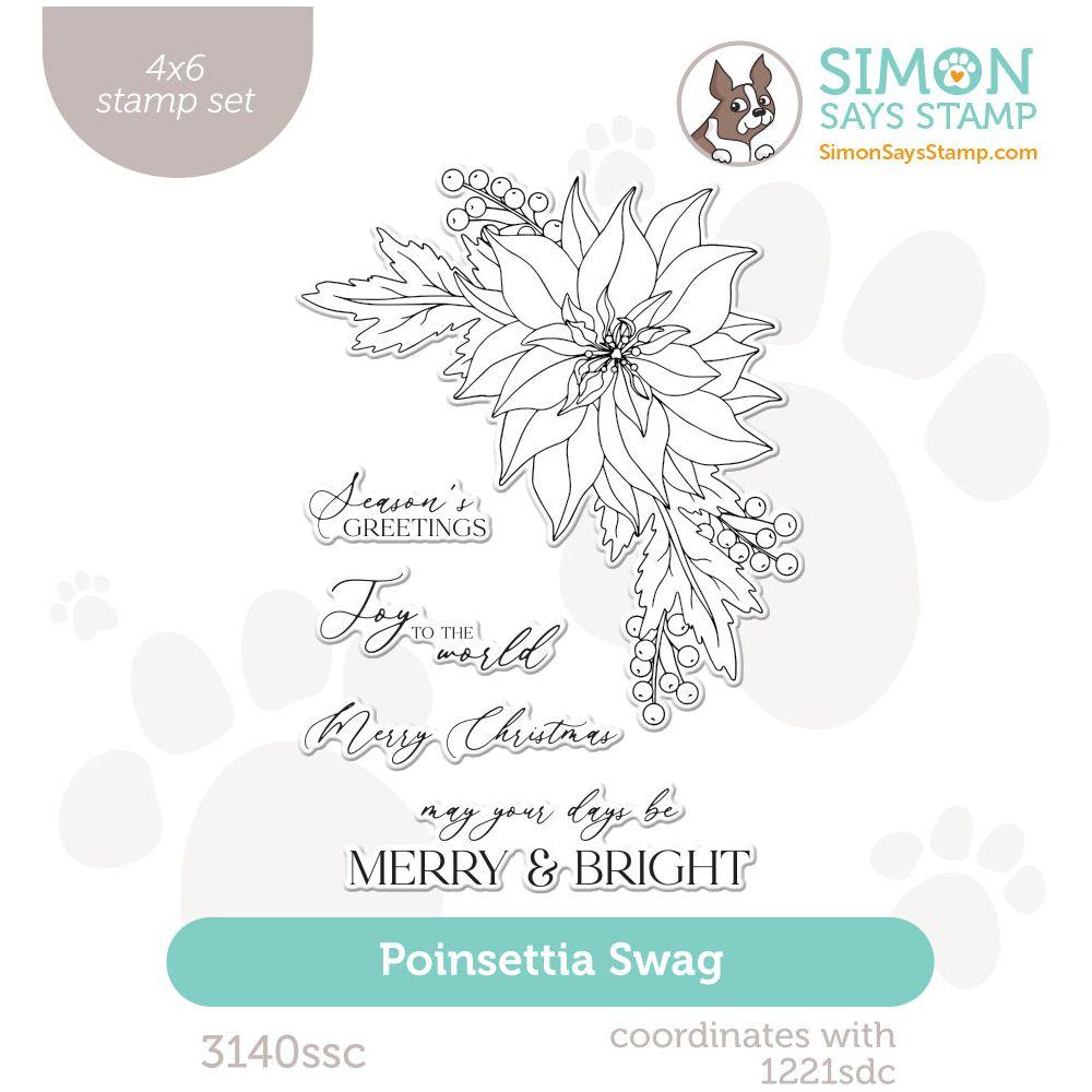 Simon Says Stamp Poinsettia Swag Stamp Set Simon Says Stamp Poinsettia Swag Stamp Set