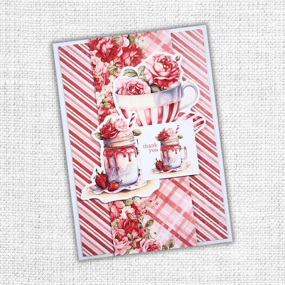 Paper Rose Candy Treats Embossed Die Cuts 31467 thank you