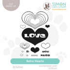 Simon Says Clear Stamps Retro Hearts 3152ssc To Love