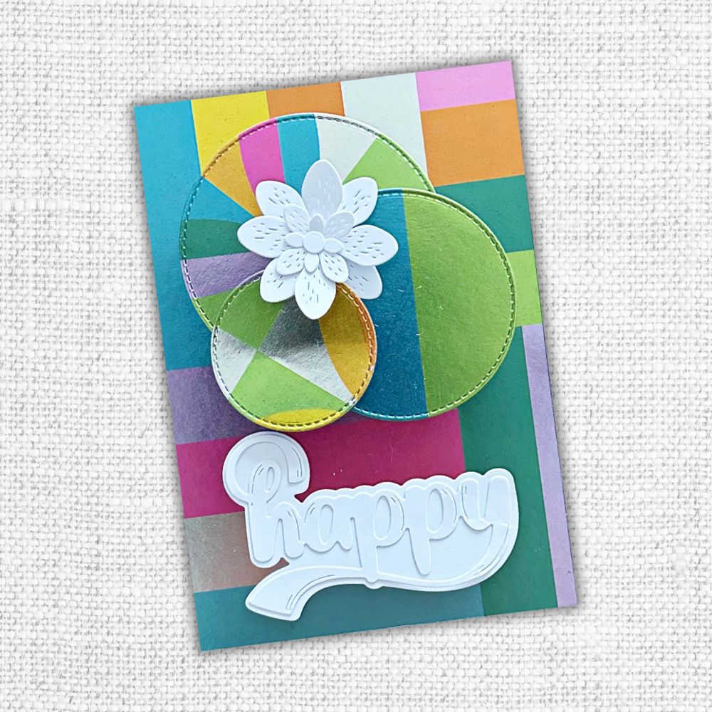 Paper Rose Layered Happy Inked Large Dies 31584 happy flower
