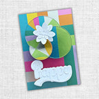 Paper Rose Layered Happy Inked Large Dies 31584 happy flower